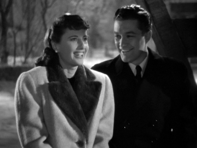 Barbara Stanwyck, Dennis Morgan in Christmas in Connecticut