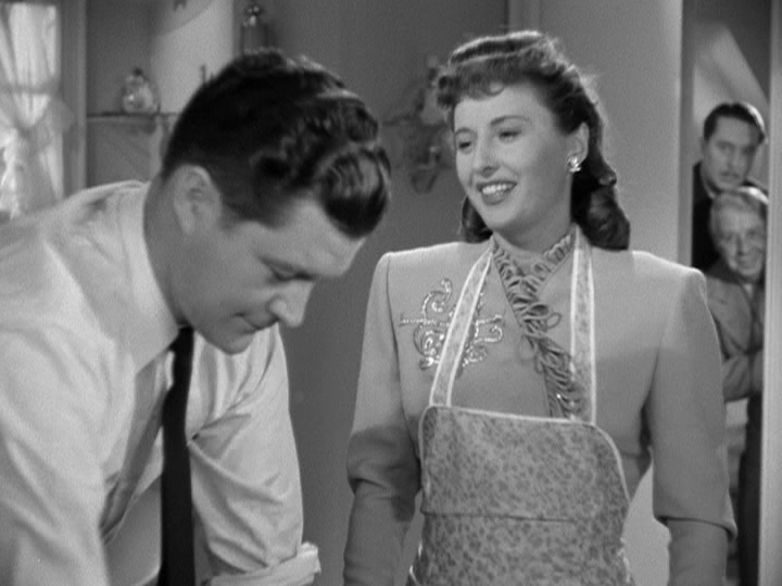 Dennis Morgan, Barbara Stanwyck in Christmas in Connecticut