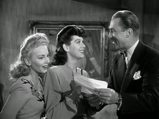 Janet Blair, Rosalind Russell, Brian Aherne in My Sister Eileen