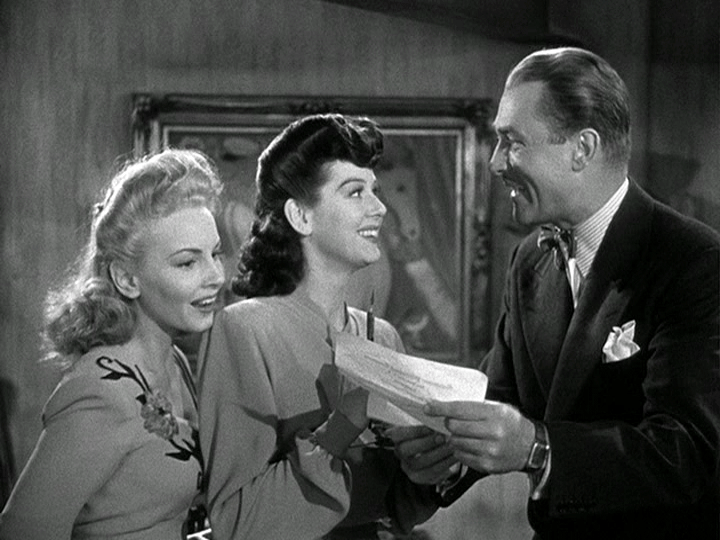 Janet Blair, Rosalind Russell, Brian Aherne in My Sister Eileen