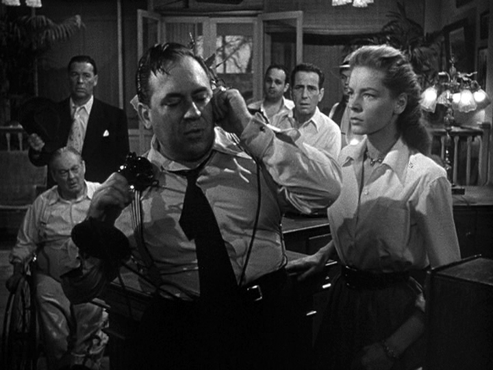 Lionel Barrymore, Lauren Bacall, Humphrey Bogart in Key Largo