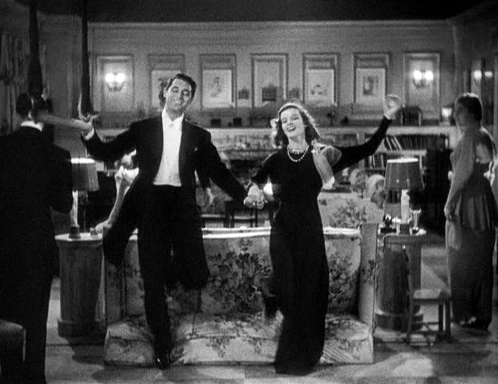 Cary Grant, Katharine Hepburn star in "Holiday."