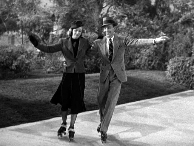 Ginger Rogers Fred Astaire roller skate and dance in Shall We Dance