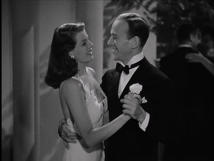 Rita Hayworth and Fred Astaire waltz in "You'll Never Get Rich."